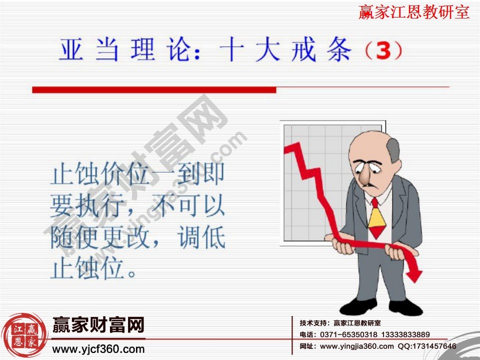 止損價(jià)位一到就要執(zhí)行，不能隨便更改，調(diào)低止損位